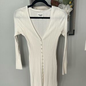 Abercrombie and Fitch Button-Down Ribbed Duster Cardigan